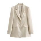 חליפת בלייזר ומכנס בגוון שמנת